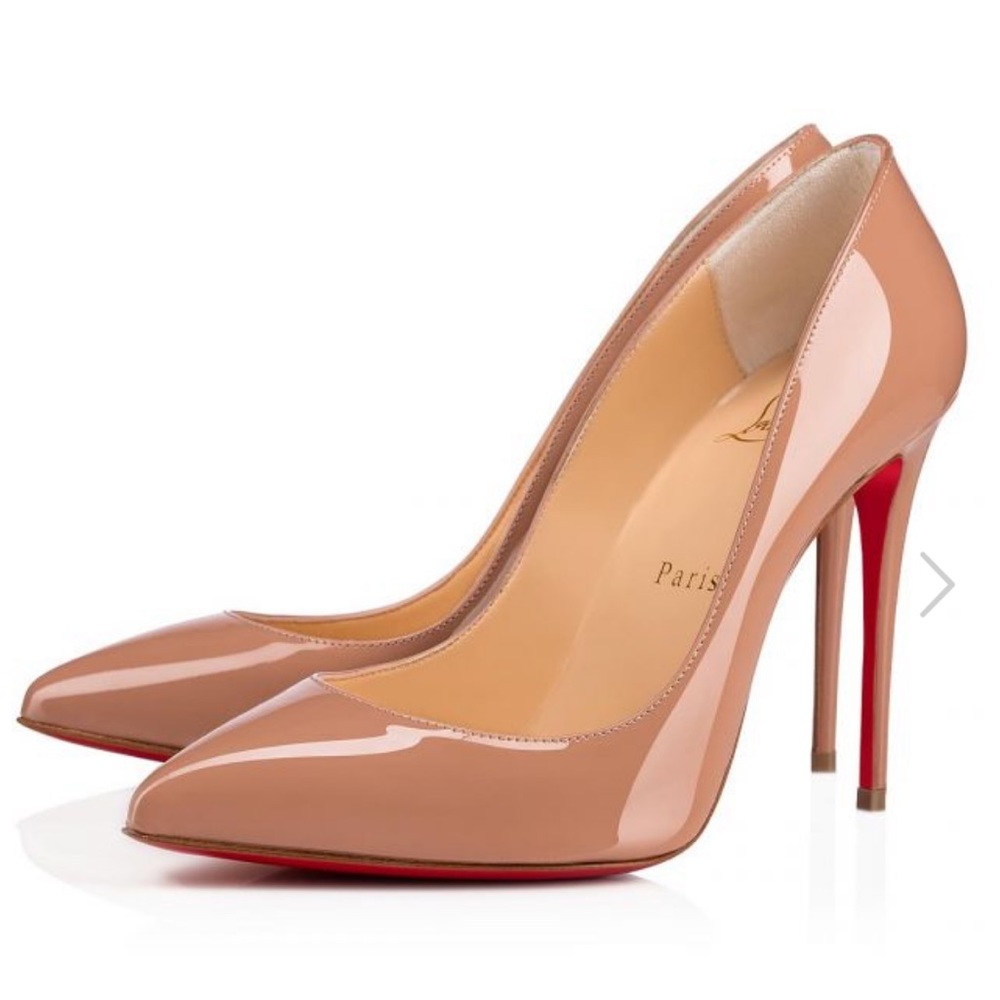 • Christian Louboutin • Pigalle Follies 100mm Pointed Toe Pumps Heels Leather